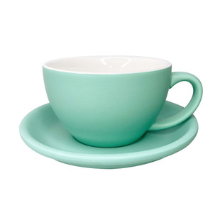 欧式哑光拉花杯子卡布奇诺陶瓷拿铁杯花式大口咖啡杯碟套装300ml