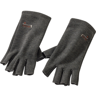 春秋冬季男士半指漏指头手套 薄款学生开车写字工作保暖 半截露指