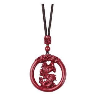 马年吉祥物正品朱砂吊坠女款十二生肖守护神项链男士本命年平安扣