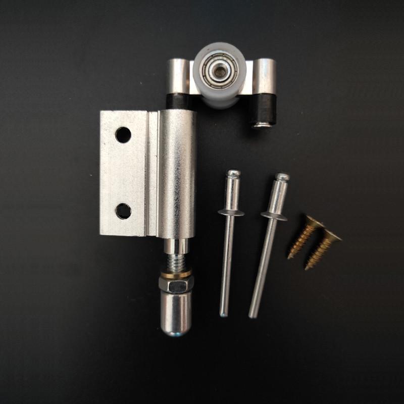 无下轨折叠门配件吊轮推拉小折叠门滑轮玻璃移门铝合金五金门配件