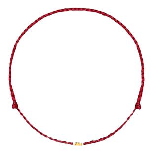 好运小红绳手链编织手绳本命年红色去霉运镀黄金脚链绳男女转运珠