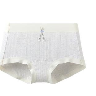 【0染棉更健康】三福女中腰内裤抗菌底裆无痕边平角裤底裤3条装