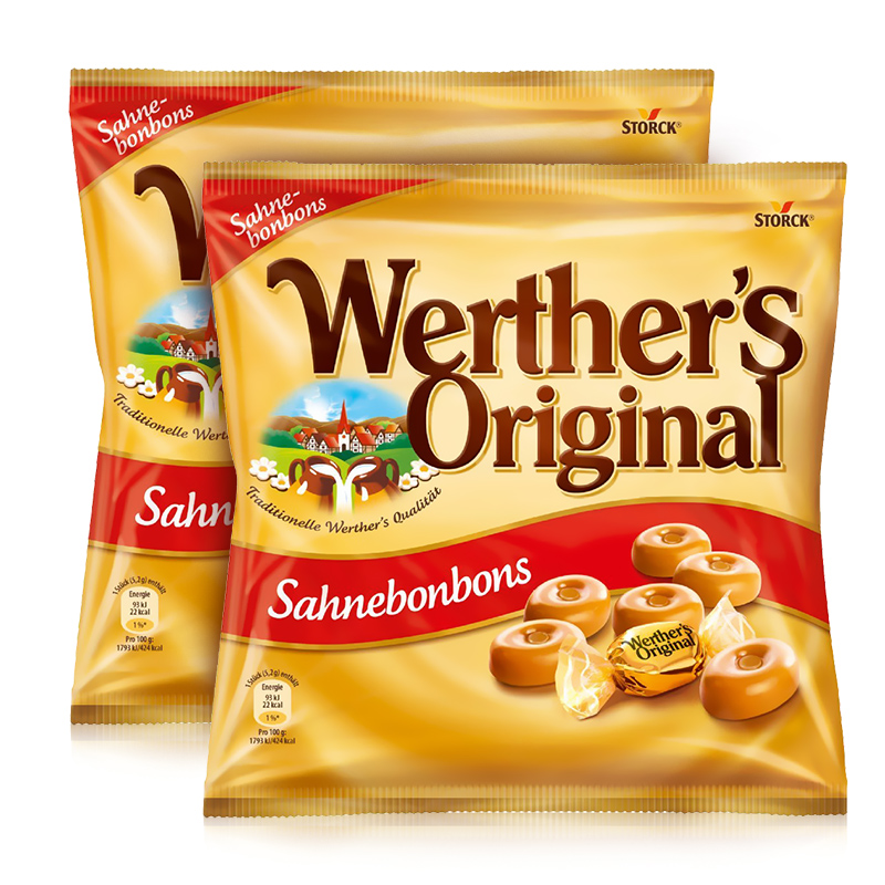 德国进口Werther's 维特太妃糖245g原味黄油硬糖独立分享装喜果韦