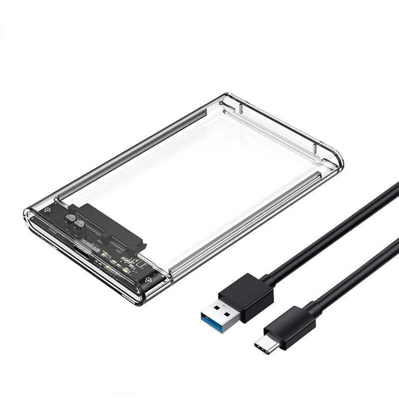 2.5英寸透明硬盘盒USB3.1转Type-C笔记本电脑机械/固态硬盘外接盒