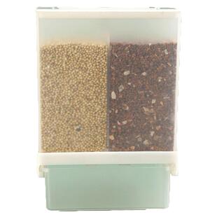 小鸟鹦鹉防溅食盒防撒一体自动喂食器谷壳分离珍珠鸟笼内挂下料器