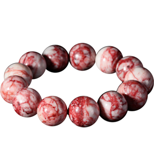 黔隆工艺朱砂原石手链自然原矿石鸡血石佛珠手串大气男女款