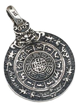 九宫八卦牌纯银吊坠男女时尚潮饰