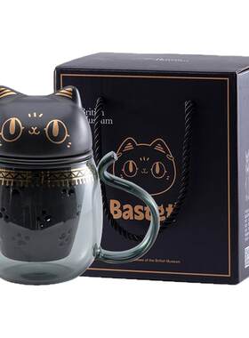 爱屋格林安德森猫陶瓷过滤花茶杯