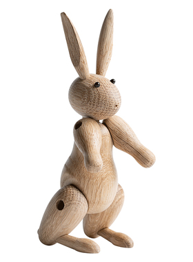 兔子摆件木质装饰品创意戒指架托