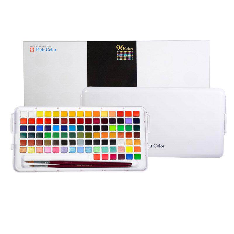 官方旗舰店 日本sakura樱花固体水彩颜料套装SAKURA水粉颜料96色72色60色礼盒套装