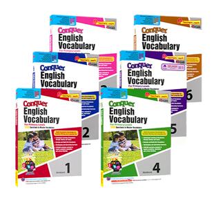 SAP Conquer Vocabulary 1-6年级攻克系列词汇6册练习册套装 7-12岁 新加坡小学英语教材 新亚出版社教辅 英文原版进口图书