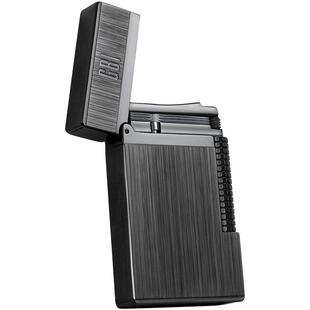 英国GBI大船朗声打火机纯黄铜充气明火高级个性侧滑轮男士钢音