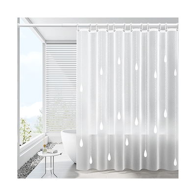高档浴帘防水防霉隔断防水布帘子
