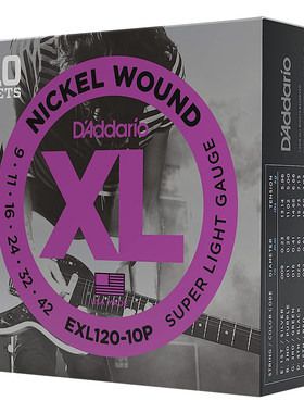 美产达达里奥 EXL110 EXL120 电吉他琴弦全套吉他弦线六根套装