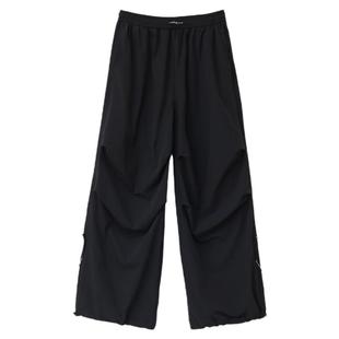 CV大码女装 2025夏季新款街头抽绳工装休闲裤户外阔腿降落伞裤女