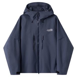 【限时清仓】威廉福克斯户外连帽抽绳男女同款夹克仿冲锋衣外套男