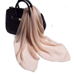 纯色真丝大中小方巾女100%桑蚕丝巾春夏秋冬纱巾保暖薄披肩裸肤色