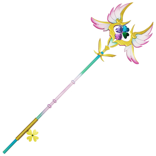 可发光 王者 瑶cos道具服 荣耀 时之祈愿 愿镜 法杖武器 遇见神鹿