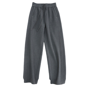 保暖出色不臃肿！高克重针织棉！内里加绒！男士运动休闲直筒卫裤