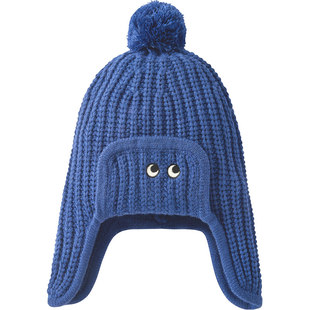 伊米伦儿童护耳帽冬季保暖护脸防风针织帽可爱卡通宝宝帽子毛线帽