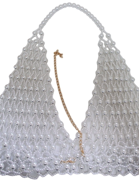 仿珍珠项链女挂脖吊带文胸身体链