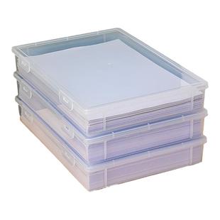 a4收纳盒纸盒打印纸透明A3办公室美术试卷塑料盒文件盒证件整理盒