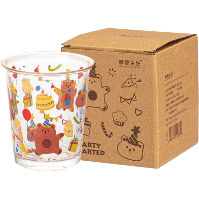 摩登主妇动物派对翻口家用玻璃杯