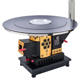 新型柴火气化炉铸铁内胆两用取暖炉农村烤火炉家用炉子加厚汽化炉