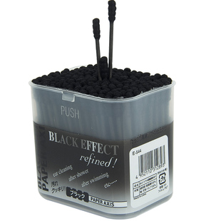 日本进口螺旋双头棉签 活性炭掏耳朵棉球棒 盒装化妆棉花棒180支