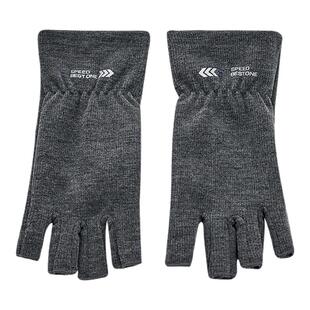 春秋半指手套男薄款秋冬季开车骑行驾驶漏手指可触屏打字写字保暖