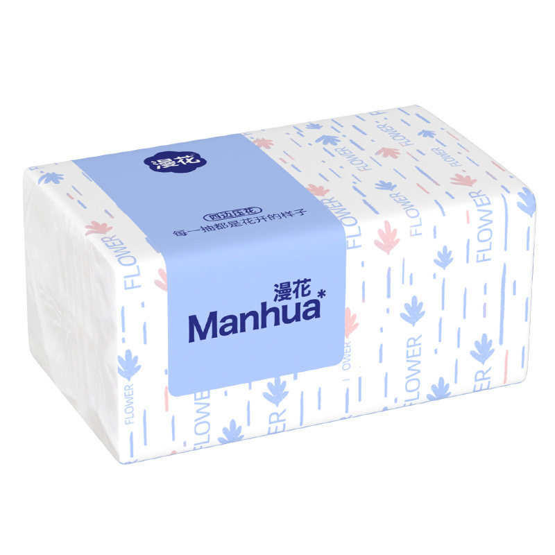 漫花大包抽纸400张整箱实惠装