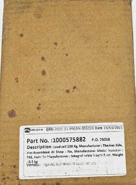 THAMES SIDE SENSOR T66 BENDING BEAM LOAD CELL T66-250-6 PART
