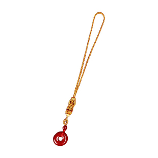 峨眉山十二生肖朱砂平安扣挂件手机链马年本命年红色挂链生日礼物