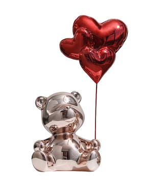 气球电镀暴力熊桌面摆件