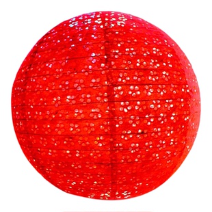 过新年春元宵中秋节镂空古风中国大红纸灯笼装饰挂饰小吊灯灯罩