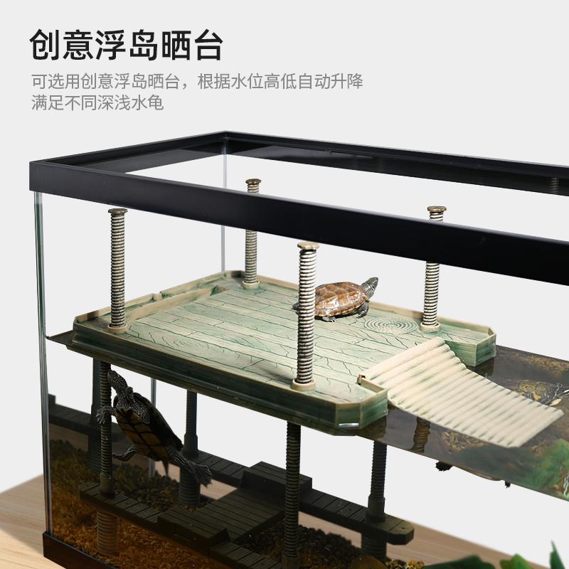 酷爬乌龟玻璃生态造景饲养缸家用客厅大型养龟专用缸别墅鱼缸混养