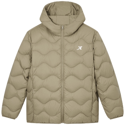 特步童装冬季新款男童女童中大童休闲连帽运动保暖百搭儿童羽绒服