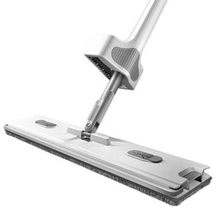 五月花免手洗拖把50cm加大平板拖把家用拖布墩布带刮条+梳齿2块布