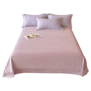 牛奶绒花边床单单件 冬款加厚珊瑚绒被单主卧双人1.8x2米床公主风