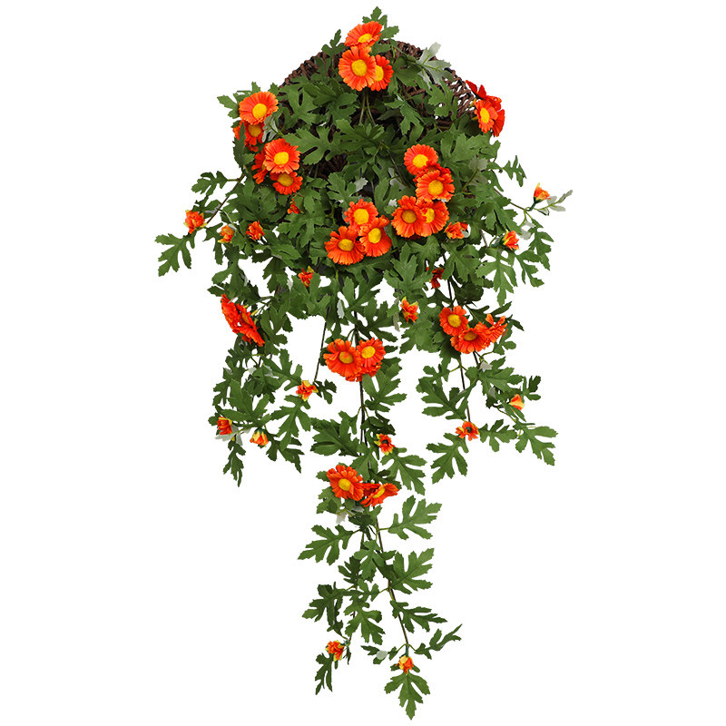 仿真雏菊壁挂花吊兰塑料假花藤条