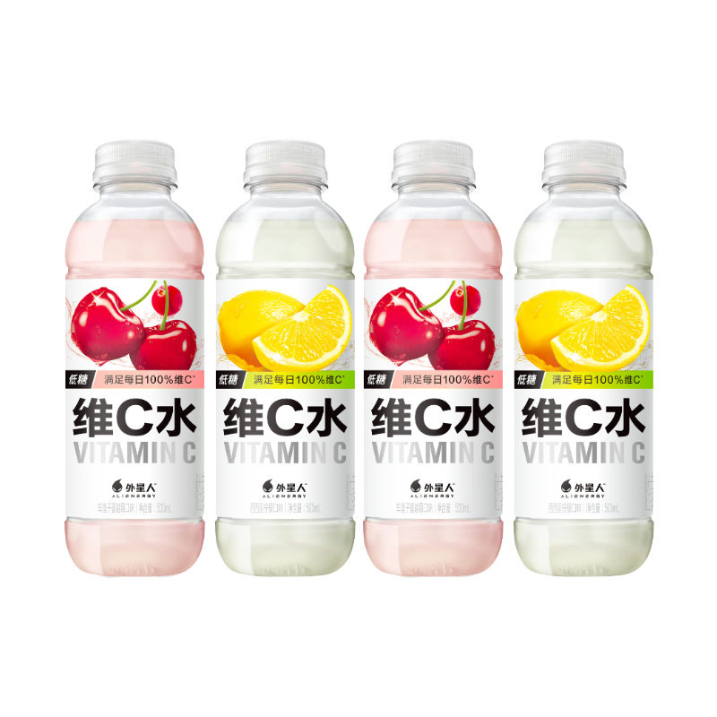 饮料元气森林外星人维C水柠檬味低糖维生素500mLX15瓶瓶装柑橘