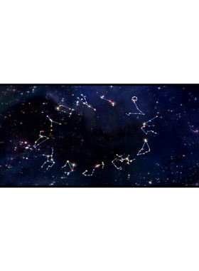 十二星座星空星云客厅背景墙画