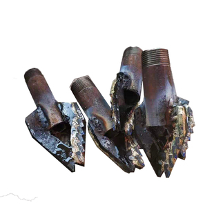 手持式小型打井机钻头 家用打井机钻头6到18公分两叶三叶合金钻头