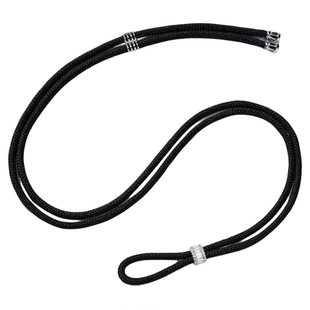 拉动调节碎钻T方钻77黑绳50cm刻珠素面珠珠链条车花十字项链925银