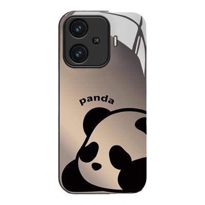 适用iqooz9x手机壳新款iqooz7趴趴熊猫vivo防摔iqooz6可爱女网红iqooz5简约iqooz3金属玻璃z1x高级z8镜头全包