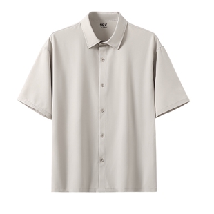 班尼路S&K系列休闲短袖衬衫男款夏季简约文艺风衬衣轻薄宽松外套A