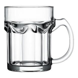 带把福佳白精酿啤酒杯八角杯耐高温水杯玻璃杯果汁杯扎啤杯大容量