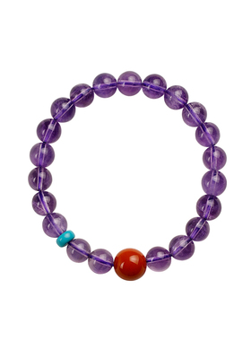 乌拉圭紫水晶手链南红绿松石手串