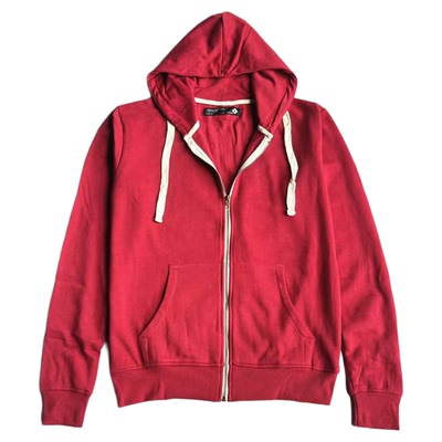 秋冬拉链开衫卫衣男宽松加绒外套