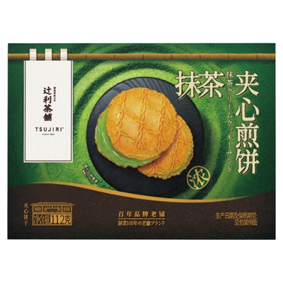 辻利茶铺抹茶夹心煎饼薄脆饼干